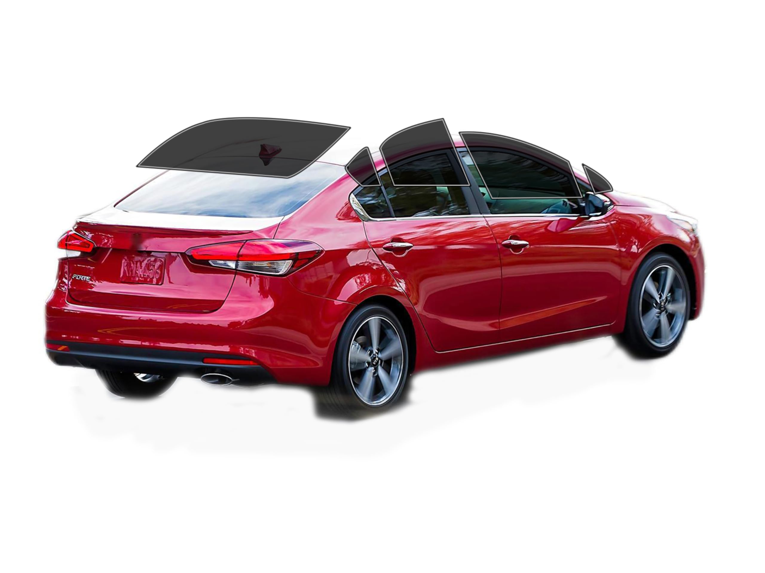 AUTOTEK Precut Windows Tint Film All Sides Cars Sun Blocking Protection Privacy Anti Shatter Glass 2 Ply Film Any Tint Shade kit for KIA Forte seden 2014-2018
