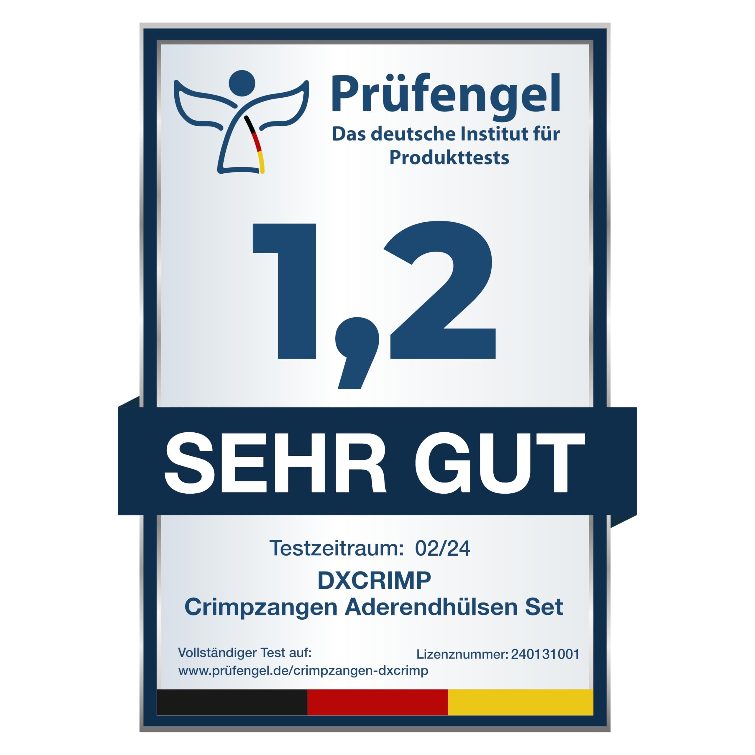 DxCRIMP Set di Pinze Puntalini, Pinza Crimpatrice Capicorda, con 22 tipi di Puntalini isolati, non isolati e bi-wire, Connettori Elettrici 0,25-6 mm² Pinza Puntalini Esagonale, Pressatrice Multistrato