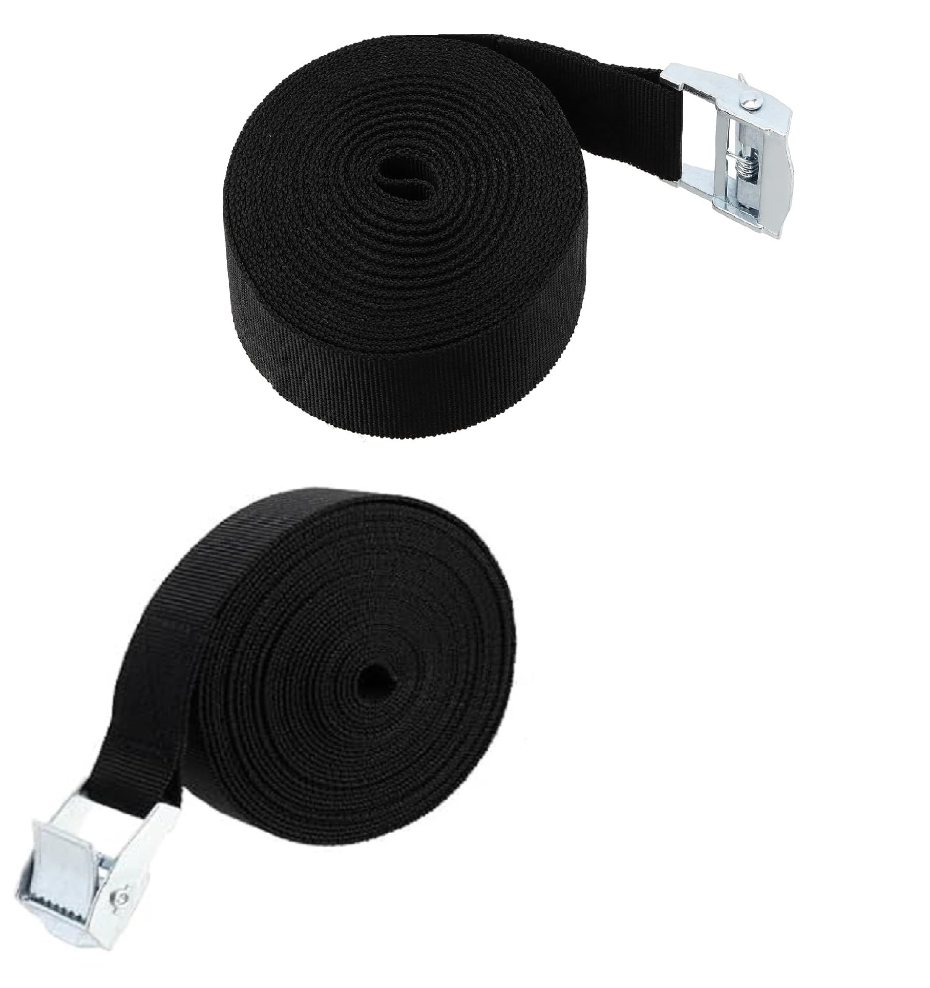 3 Meter Adjustable Tie Down Straps 1Inch Wide Webbing Straps with Cam Lock Buckle Heavy Duty Tensioning Belts Lashing Straps for Securing Cargo, Kayak, Surfboard, Luggage, Car Roof, Transport (2)