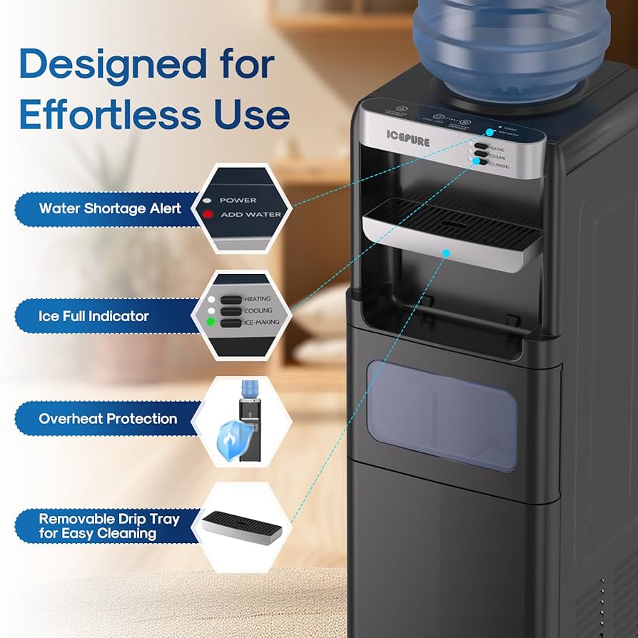 Vertical Top Loading Hot And Cold Water Dispenser With Ice Maker  YLR2 5 V65ice