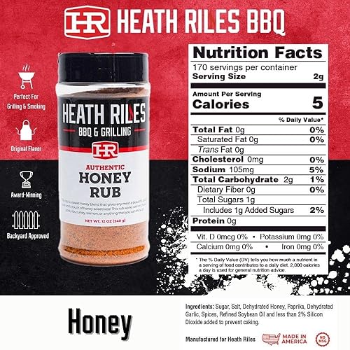 Miniatura 3 de Heath Riles - Paquete de condimentos Sweet BBQ, Honey Rub y Pecan Rub