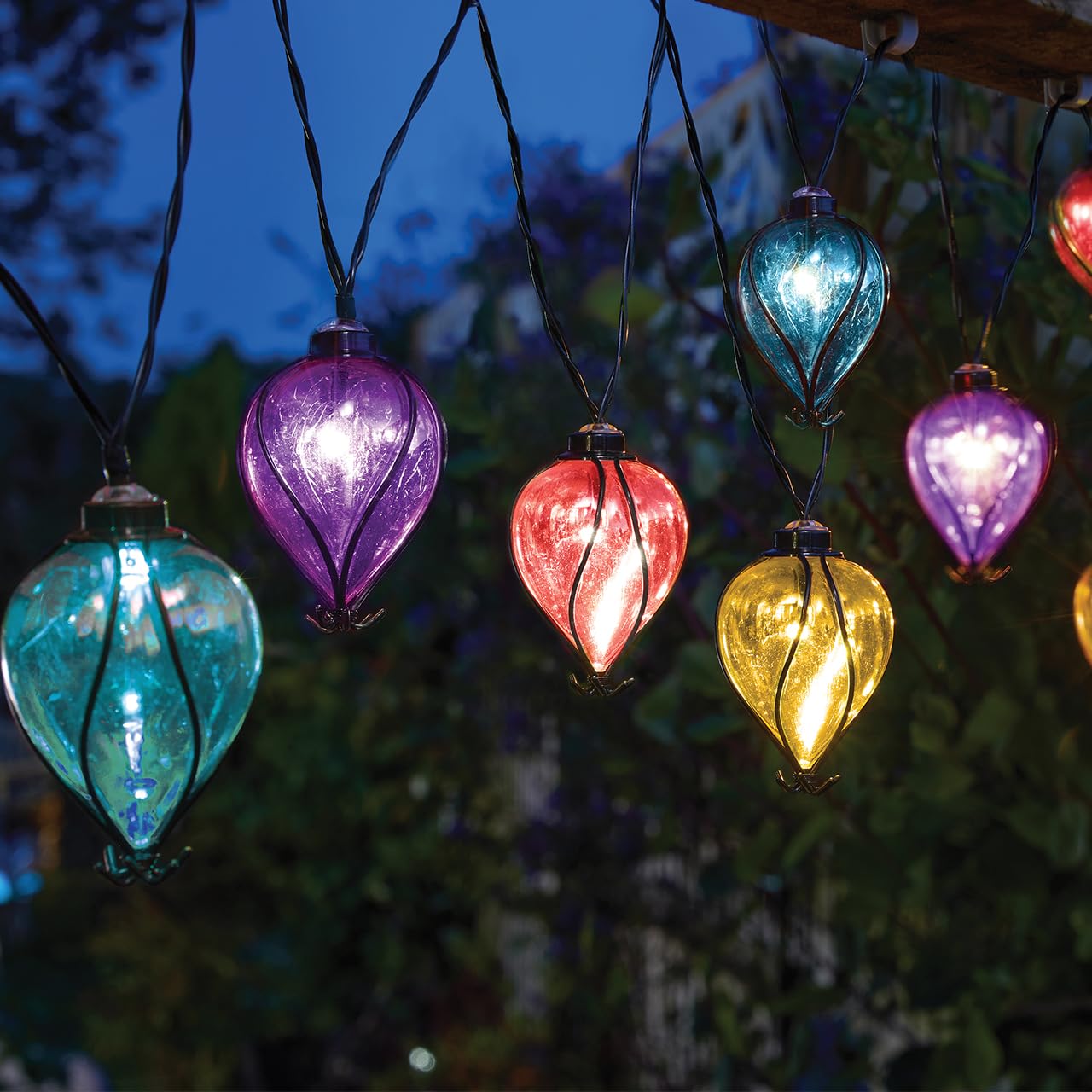 Solar Powered Rainbow Balloon String Lights - mysmartbuy - 10 LEDs - 4.7m