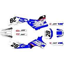 Graphics Kit for Yamaha YZ 80 1993-2001 Factory Series Blue 09 Mil - Dirt bike Custom Racing Graphics Decals Stickers Kit, no-plastics