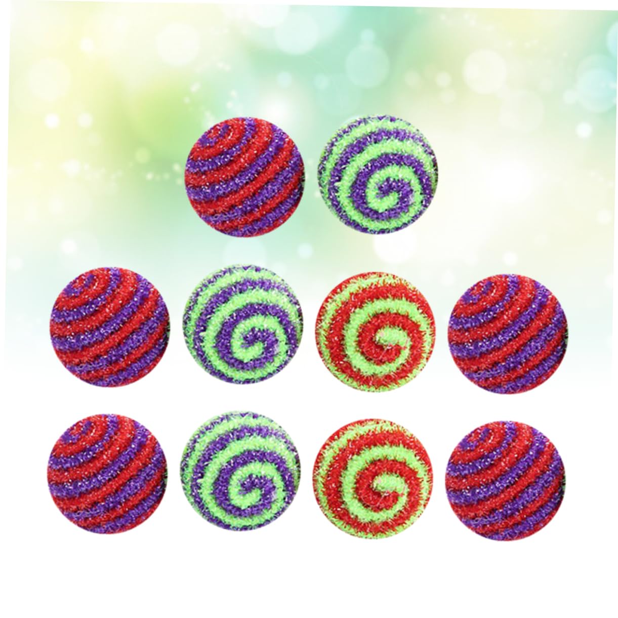 Toddmomy 30piezas Juguetes Interactivos para Gatos De Bolas De Lentejuelas De Lana para Estimulación y Diversión Suministros para Mascotas Color Aleatorio