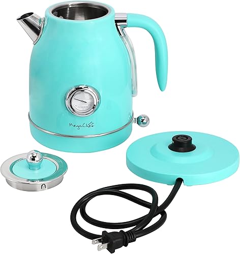 Vista 15 de MegaChef Combo de hervidor de té eléctrico de 1.7 cuartos y tostadora de 2 rebanadas (rojo)