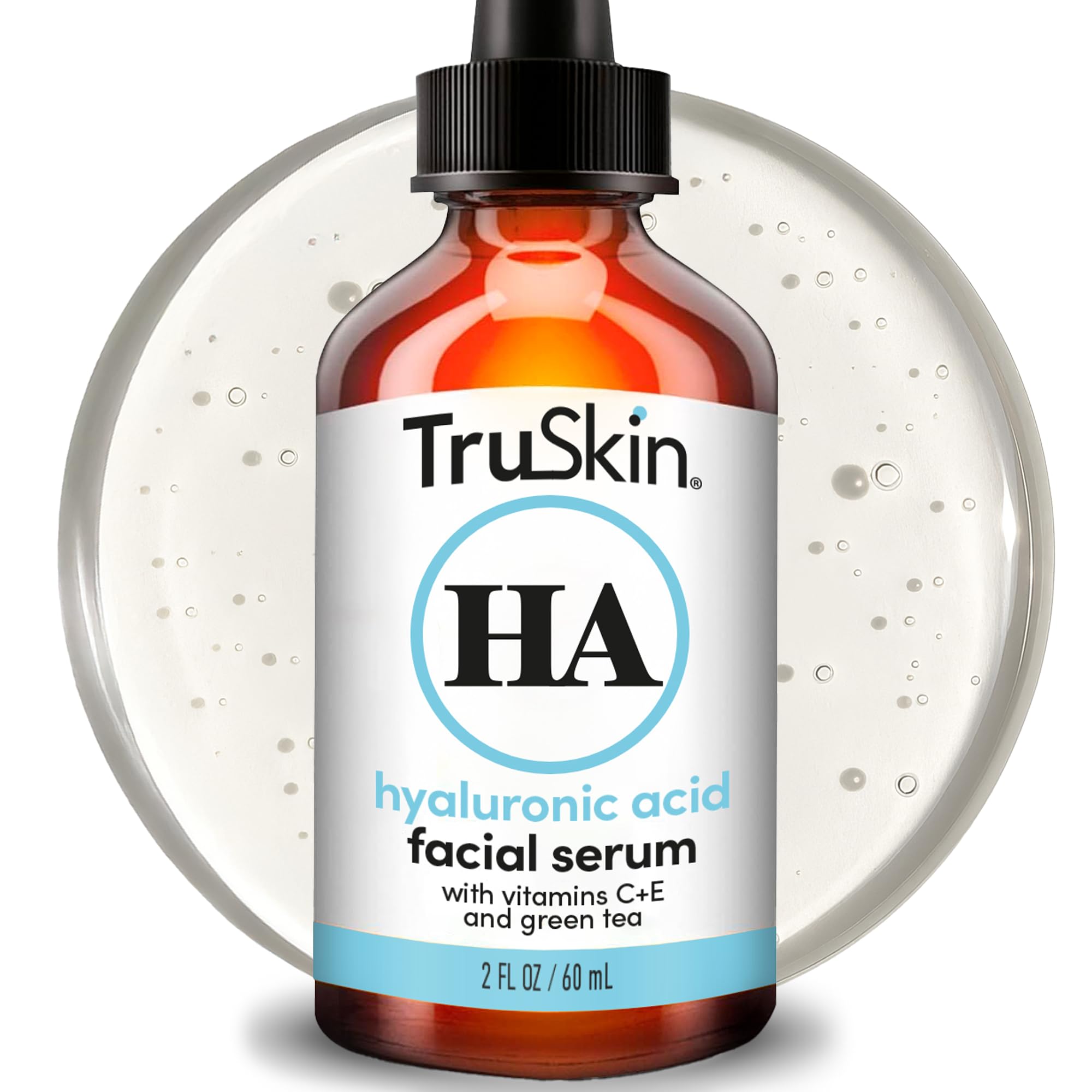 TruSkin Hyaluronic Acid Serum for Face - 7 Ultra-Hydrating Ingredients - Moisturizing & Plumping Facial Serum for Smooth, Healthy-Looking Skin, 2 Fl Oz