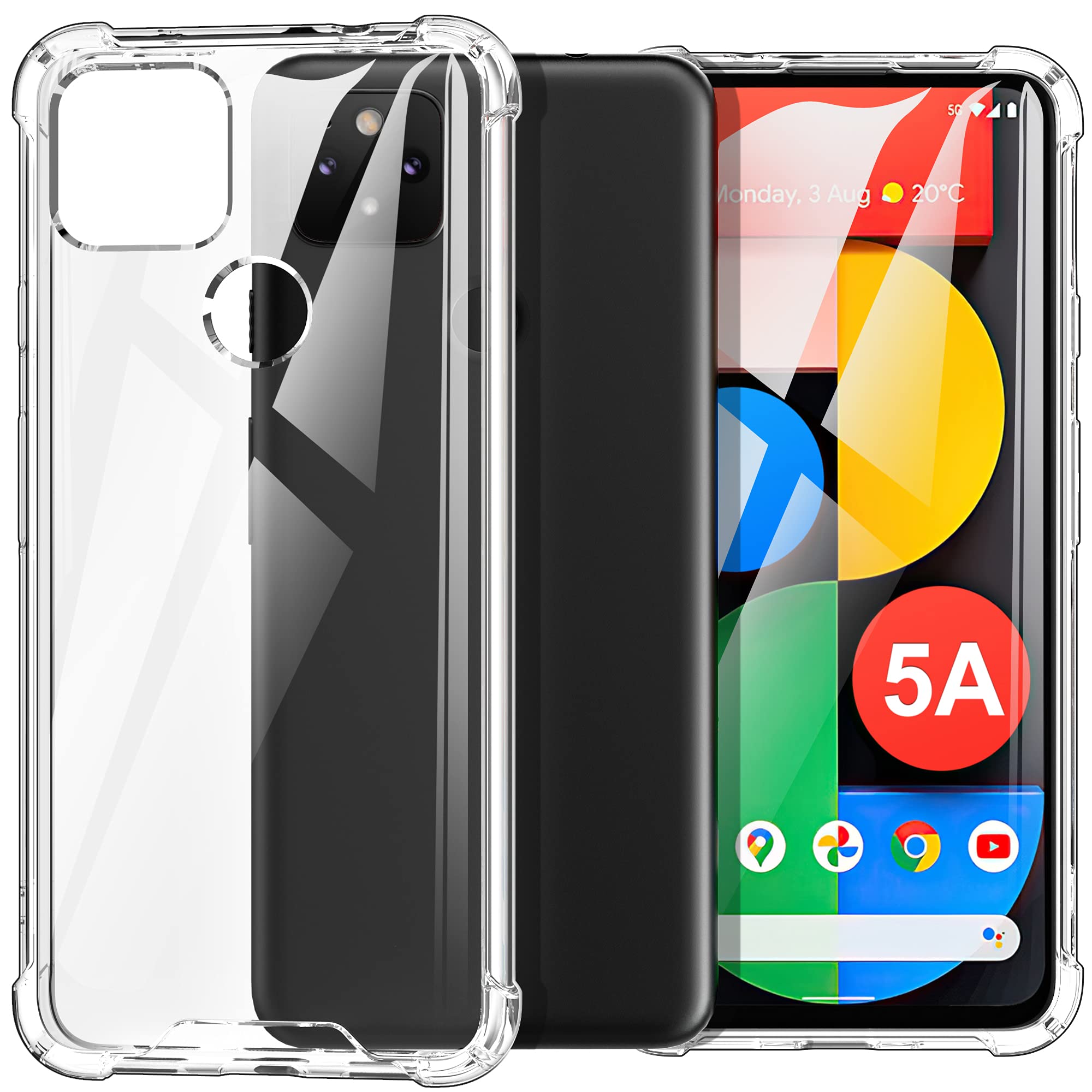 Google Pixel - Google Pixel 5a (5G) （透明ケース付き） Google Pixel 5a (5G) クリアケース 透明ケース/カバー アクリル