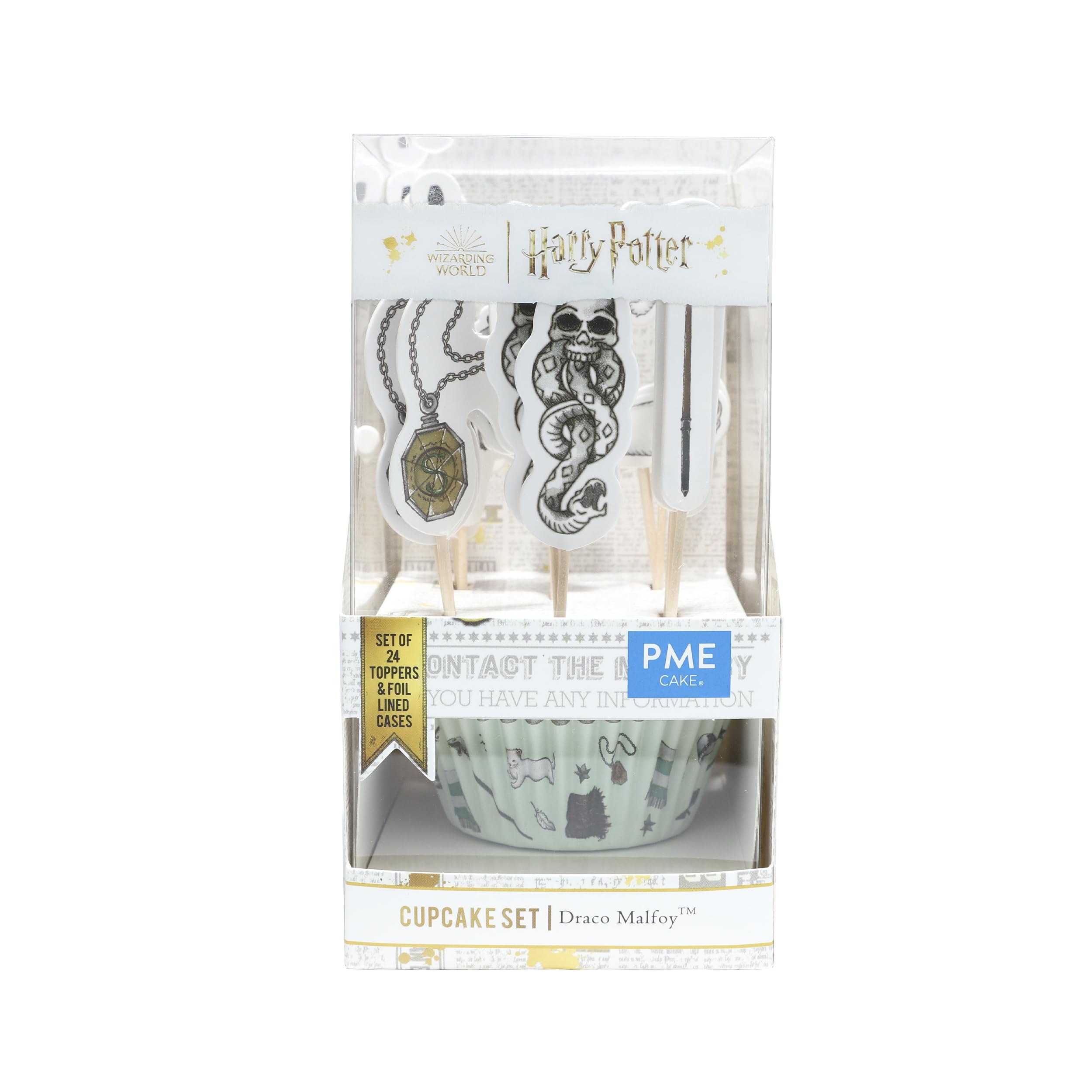 PME Harry Potter Bakeware & Cake Topper Set, 24 Pieces, Draco Malfoy
