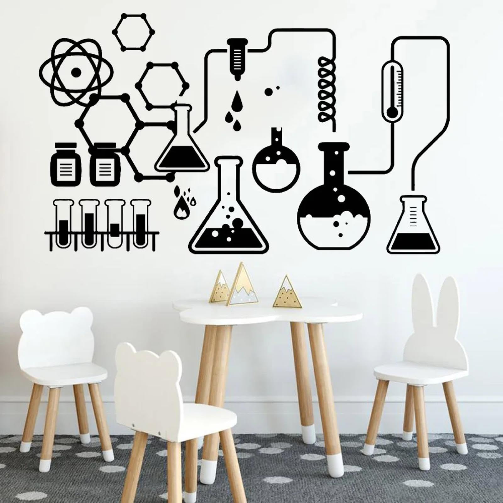 WEIMEIJIE Science, Chemistry, Vinyl Wall Stickers, Laboratory, Scientists, Chemistry School, Classroom, Dormitory, Art Decals