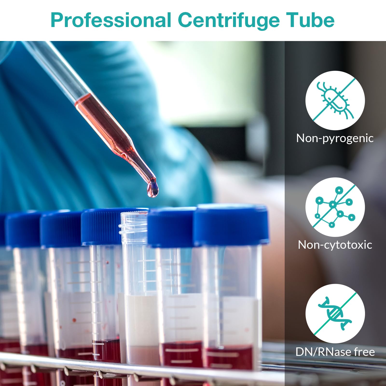 SimPure Centrifuge Tubes - 50 Pack, 15mL -8 SimPure Centrifuge Tubes - 50 Pack, 15mL -8