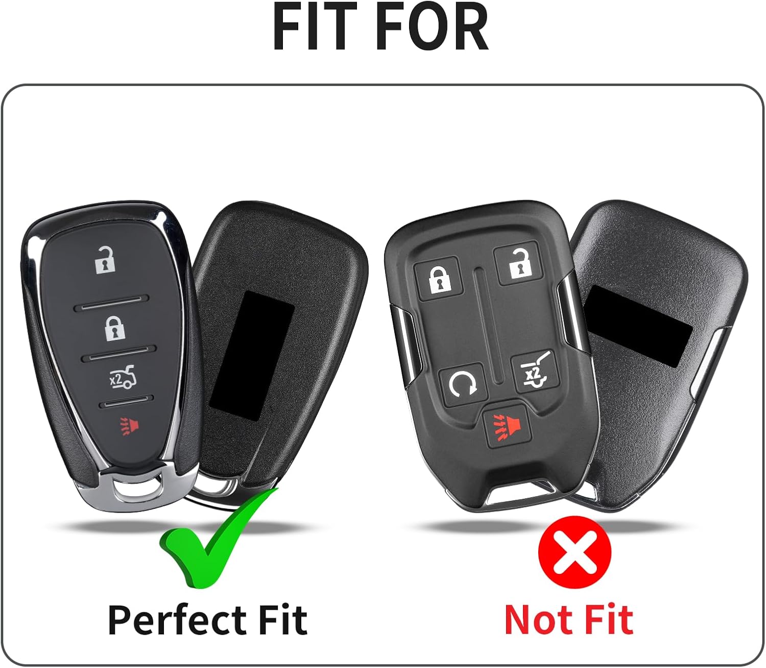 T-carbon Key Fob Cover Fits Chevy Camaro Malibu Cruze LT 2017-2023