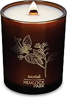 Vista 4 de Hemlock Park Vela de mecha de madera ámbar y dorada hecha a mano con cera de coco natural (estándar de 7.2 onzas, ámbar)