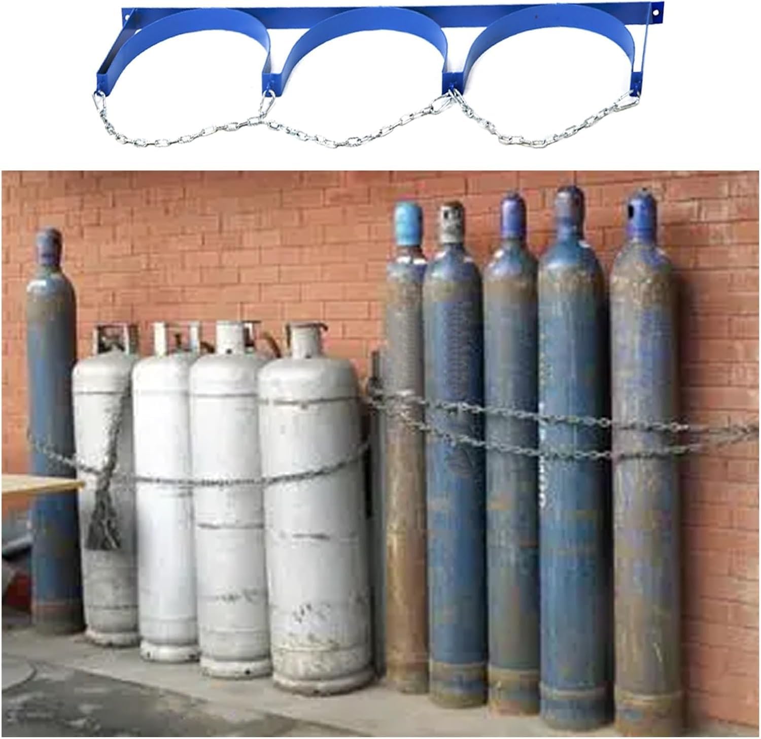 Support de bouteille d'oxygène mural pour éviter les chutes de bouteilles de gaz