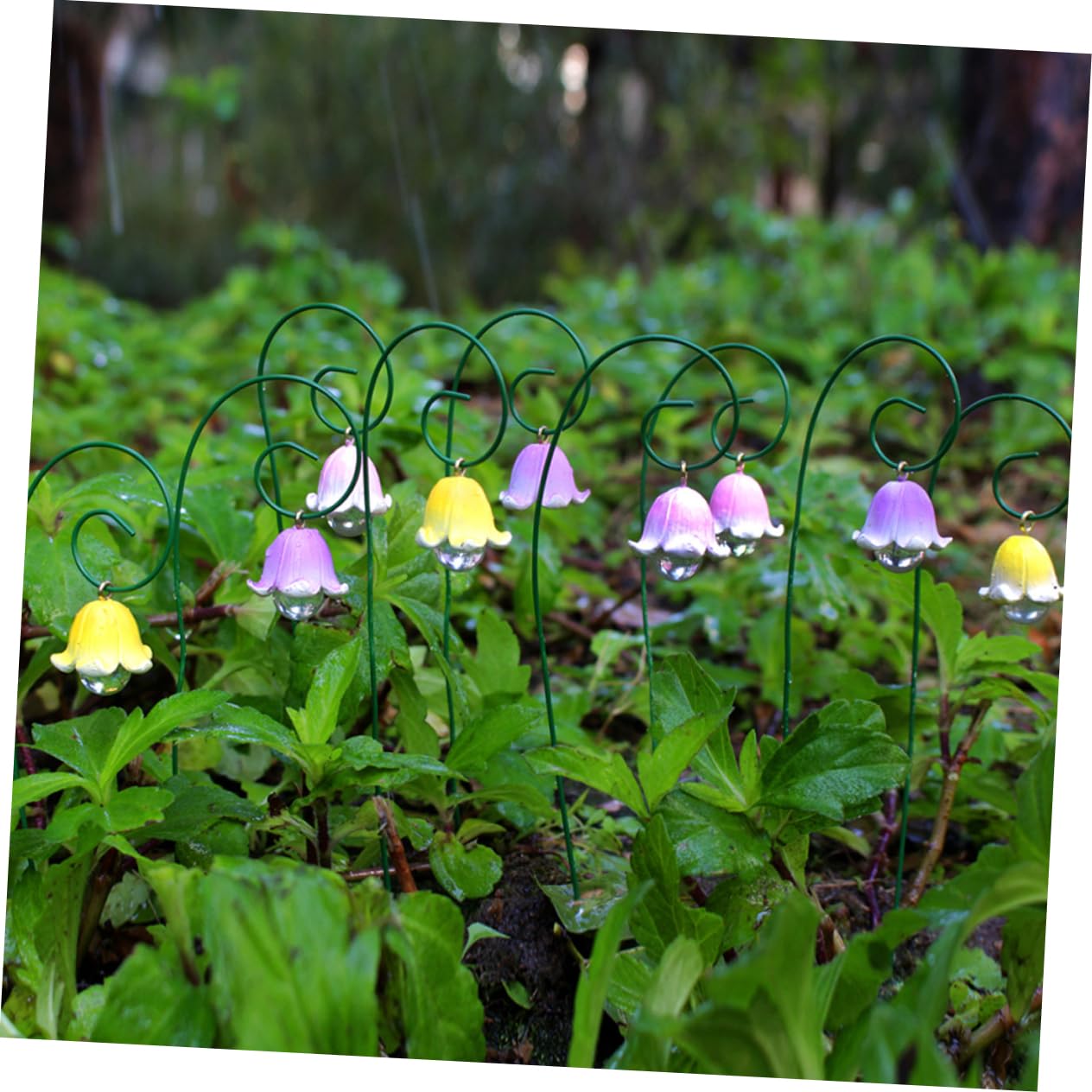 TOYANDONA 36stücke Blumenstecker Aus Resin Dekorative Gartenornamente Für Blumenbeete Und Rasen Garten- Mit Realistischen Details Und Stabiler Metallspitze Für Garten Innenhof Und