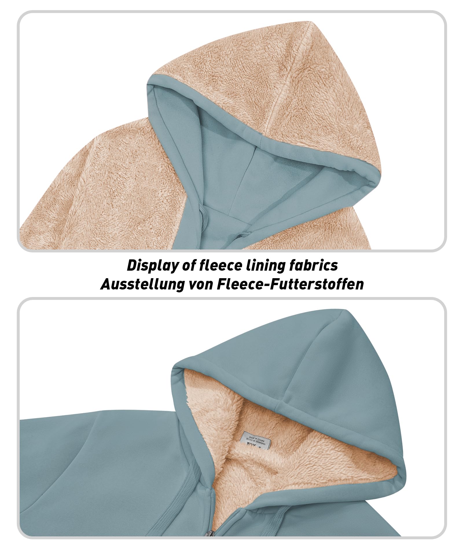 JACKETOWN Felpa con Cappuccio da Donna Giacca con Cappuccio da Donna con Cerniera di Base Spessa e Calda Maglione Maglione in Pile Maglione Slim Fit Autunno/Inverno Felpa Sportiva