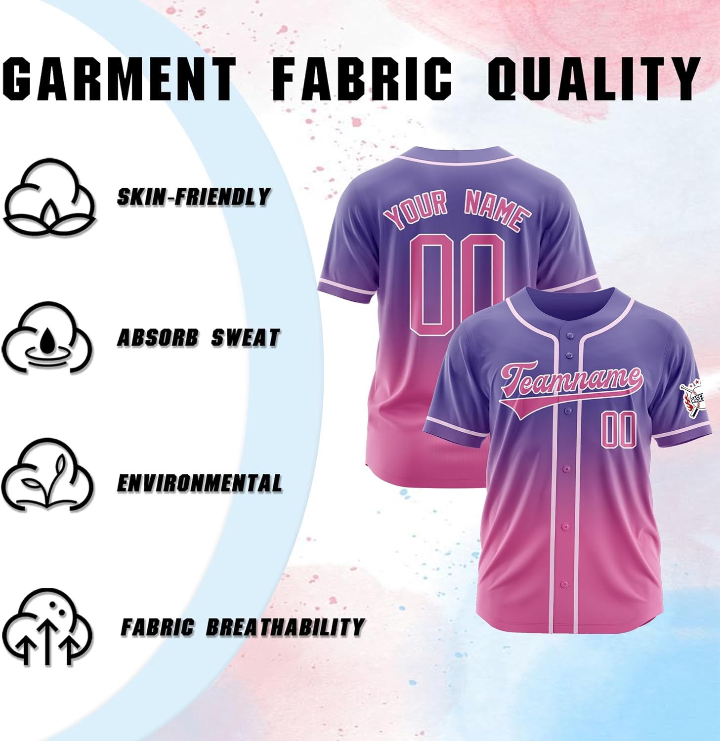 Custom Baseball Jersey Stitched Printed Personalized Team Shirts Uniform for Men Women Boys Customize Name Number Logo - Image 3