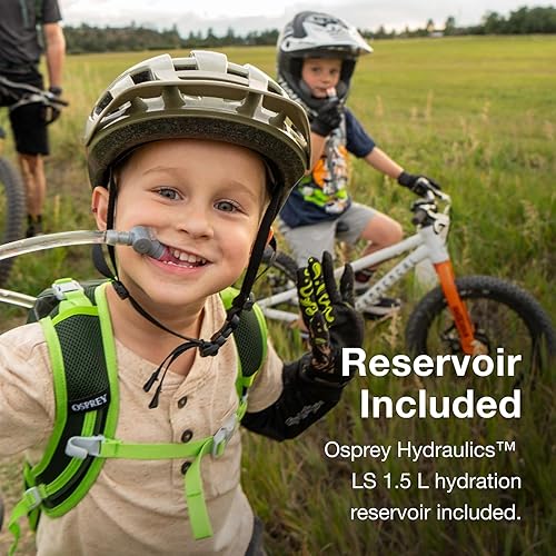 Miniatura 4 de Osprey Moki 3L Mochila de ciclismo para niños con depósito hidráulico, Estampado De Dino Hambriento, 40L US