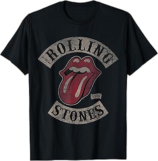 Offizielles The Rolling Stones Vintage Tour 1978 Schwarz T-Shirt