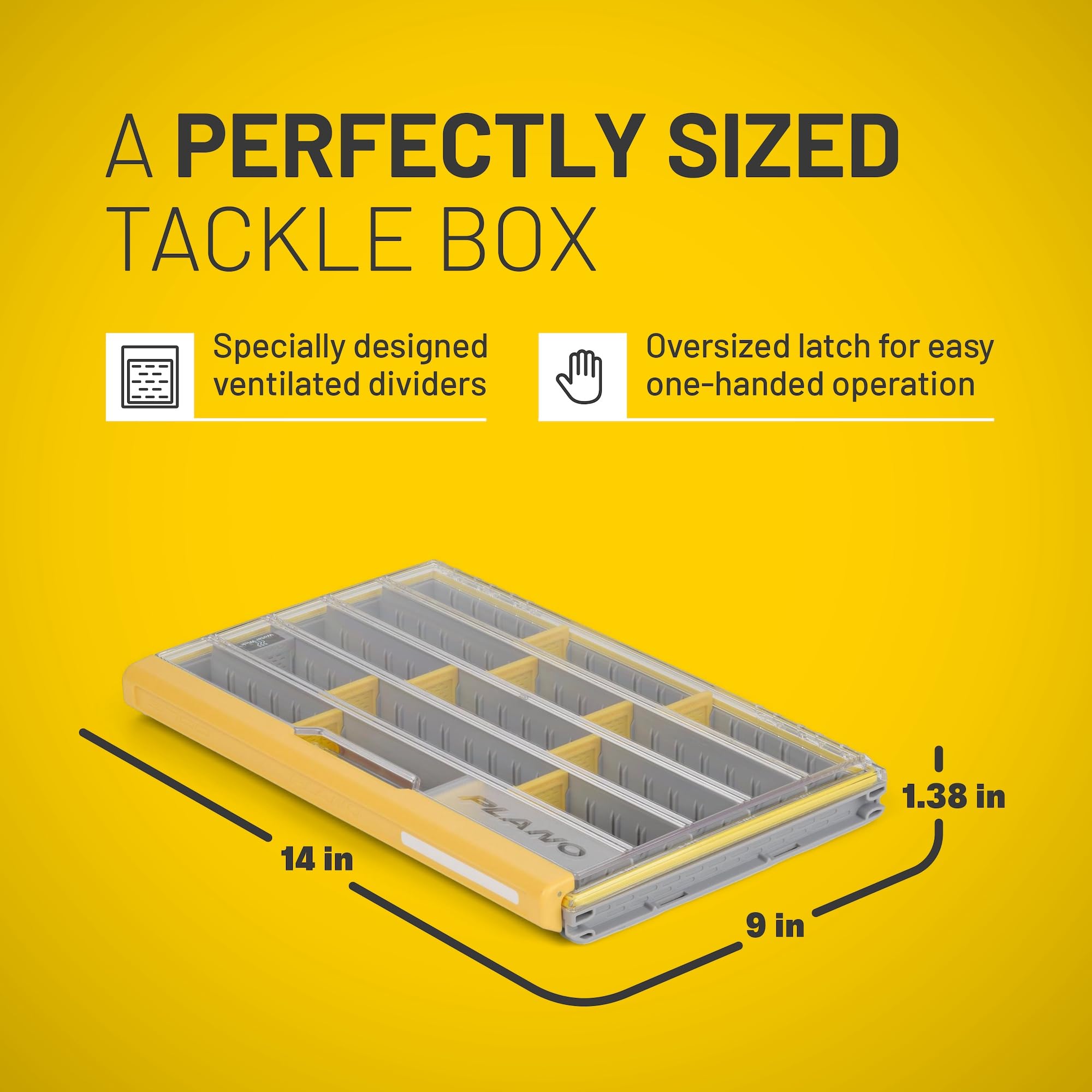PLANO Edge Utility Box 3700 - Cienkie, Wodoodporne Pudełko na Przynęty z Wstępnie Wyciętymi Przegrodami, Ochroną Przed Rdzą - Wytrzymałe Pudełko Organizacyjne do Wędkarstwa