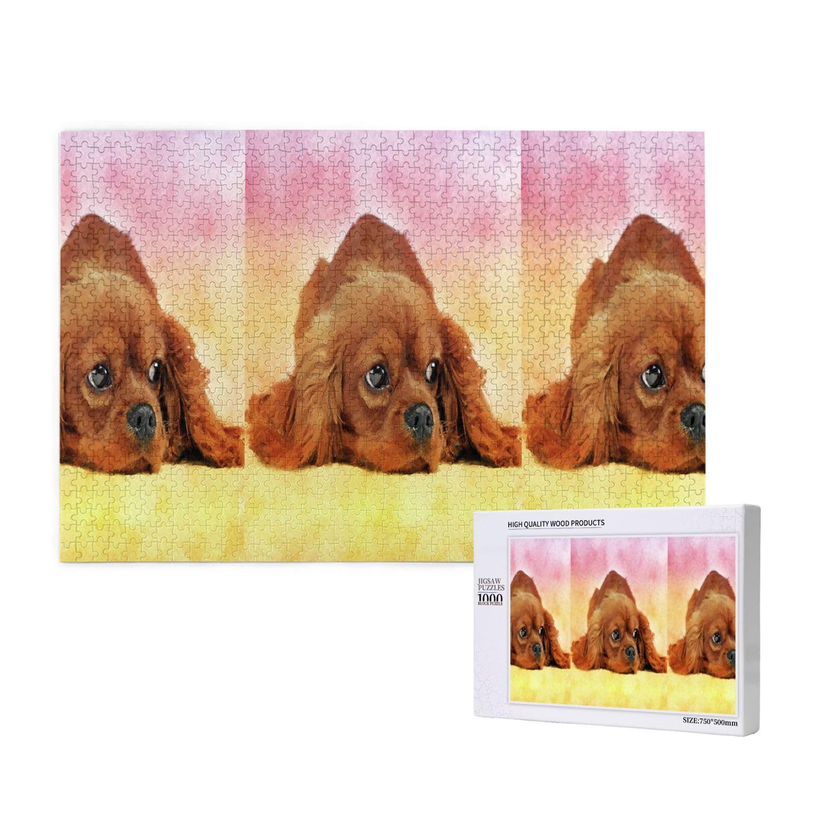 Gioco di puzzle per adulti, puzzle impegnativi, puzzle da 1000 pezzi, Cavalier King Charles Spaniel