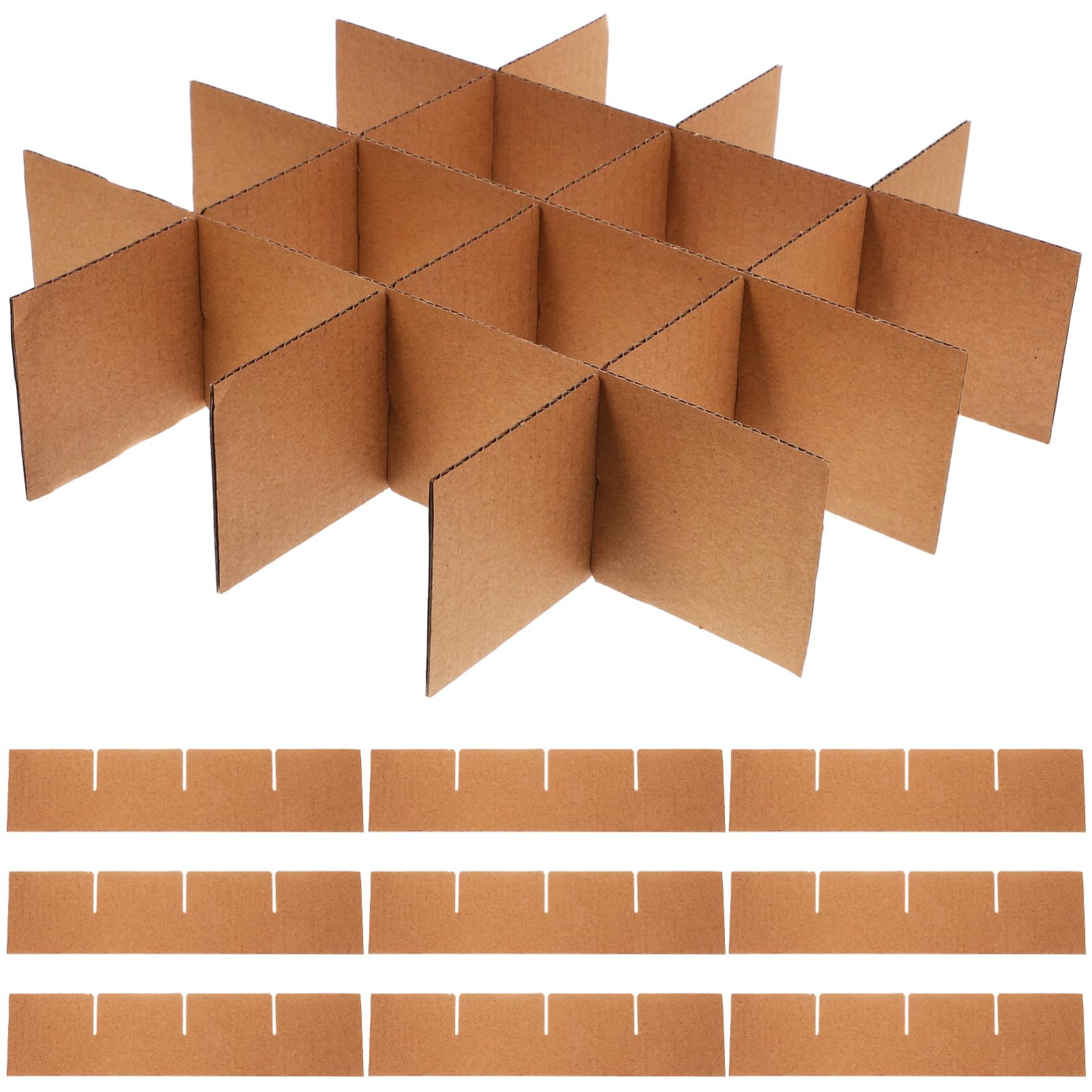 Gatuida Cardboard Dividers for Boxes: 24pcs Glass Dividers for Moving Boxes Shipping Box Partition Moving Glassware Packaging for Ornaments and Wine Glass Protection