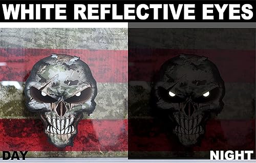 Calcomanía de calavera de camuflaje para coche del ejército, camión, etiqueta engomada militar TGL delgada línea verde del ejército Cuerpo de