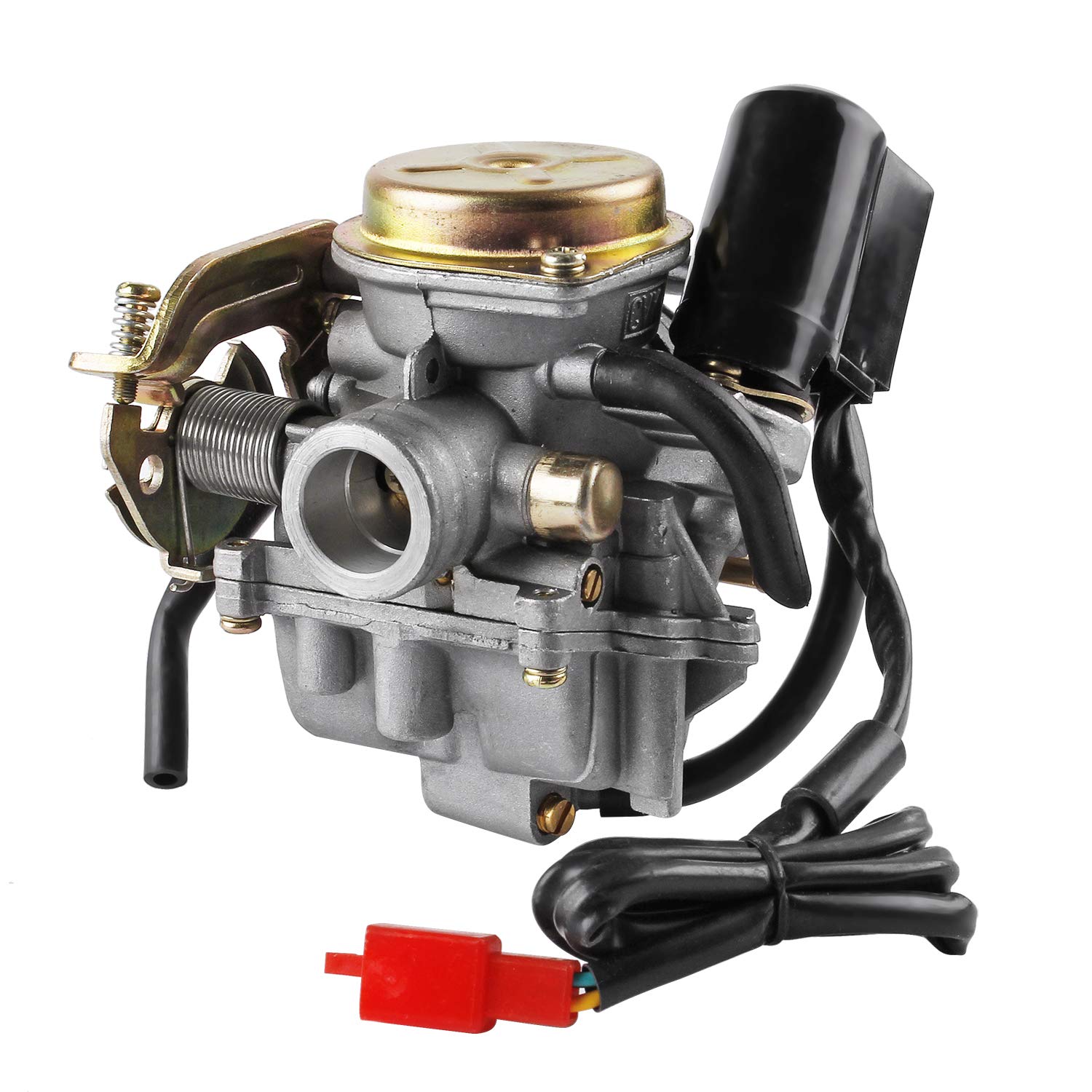 Wilktop Vergaser, 60cc Vergaser 19mm Ersatzvergaser Passend für Gator 50, Roketa, SUNL, JCL, Qingqi QM50QT-6V, Vento