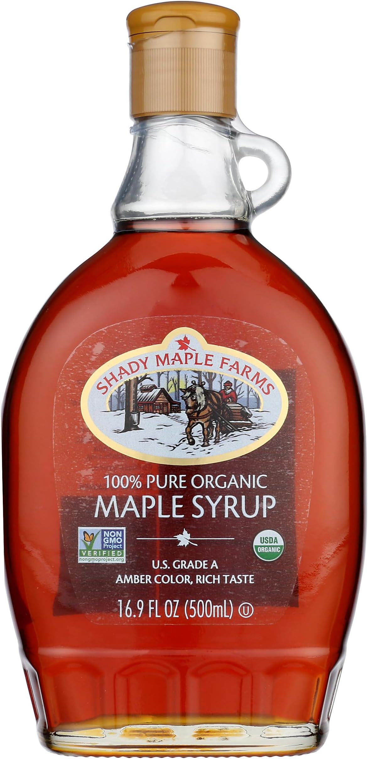 Shady Maple Farms Maple Syrup, Og, Gr A, Dk, Gl, 16.90-Ounce