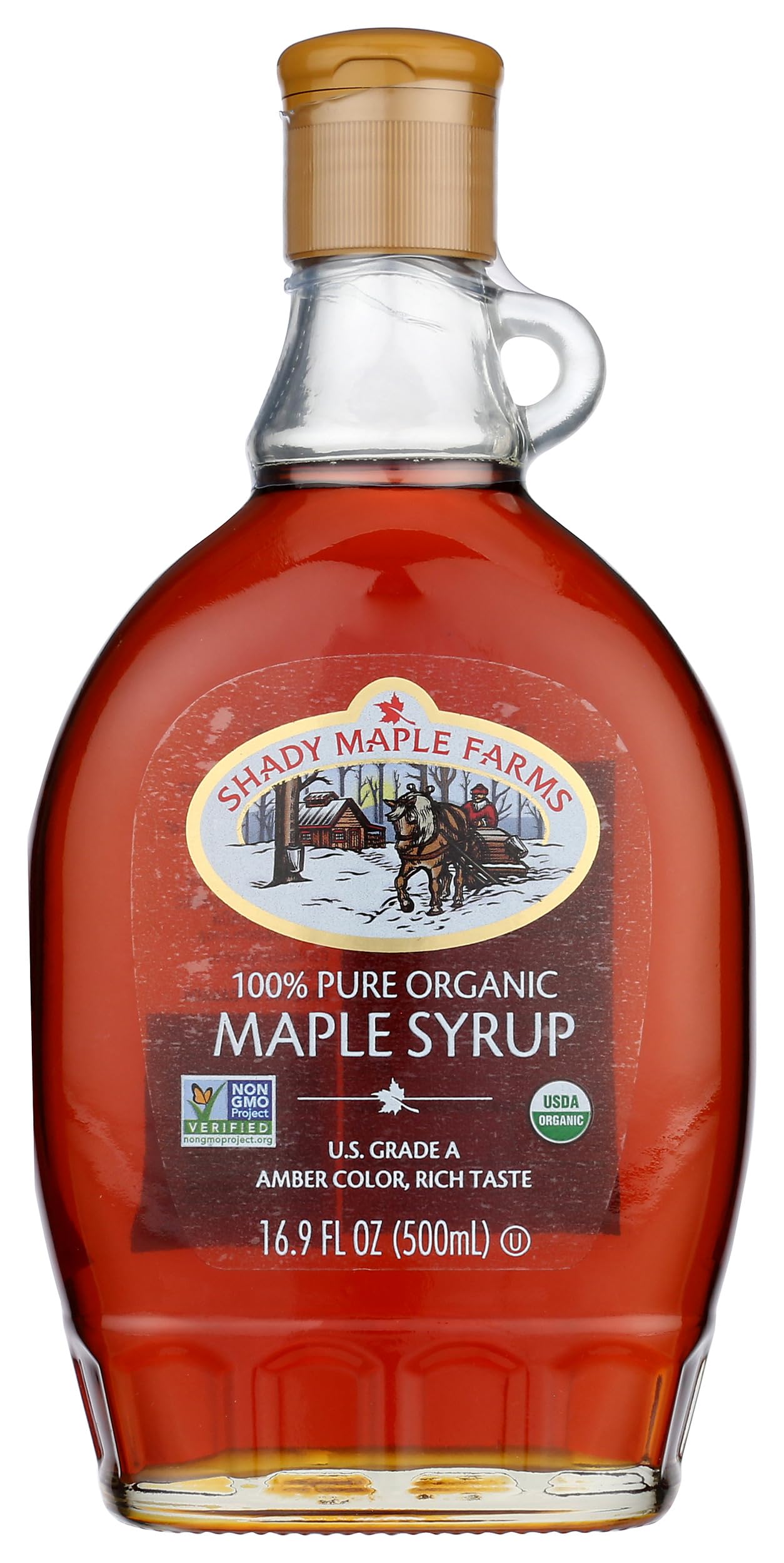 Shady Maple Farms Maple Syrup, Og, Gr A, Dk, Gl, 16.90-Ounce