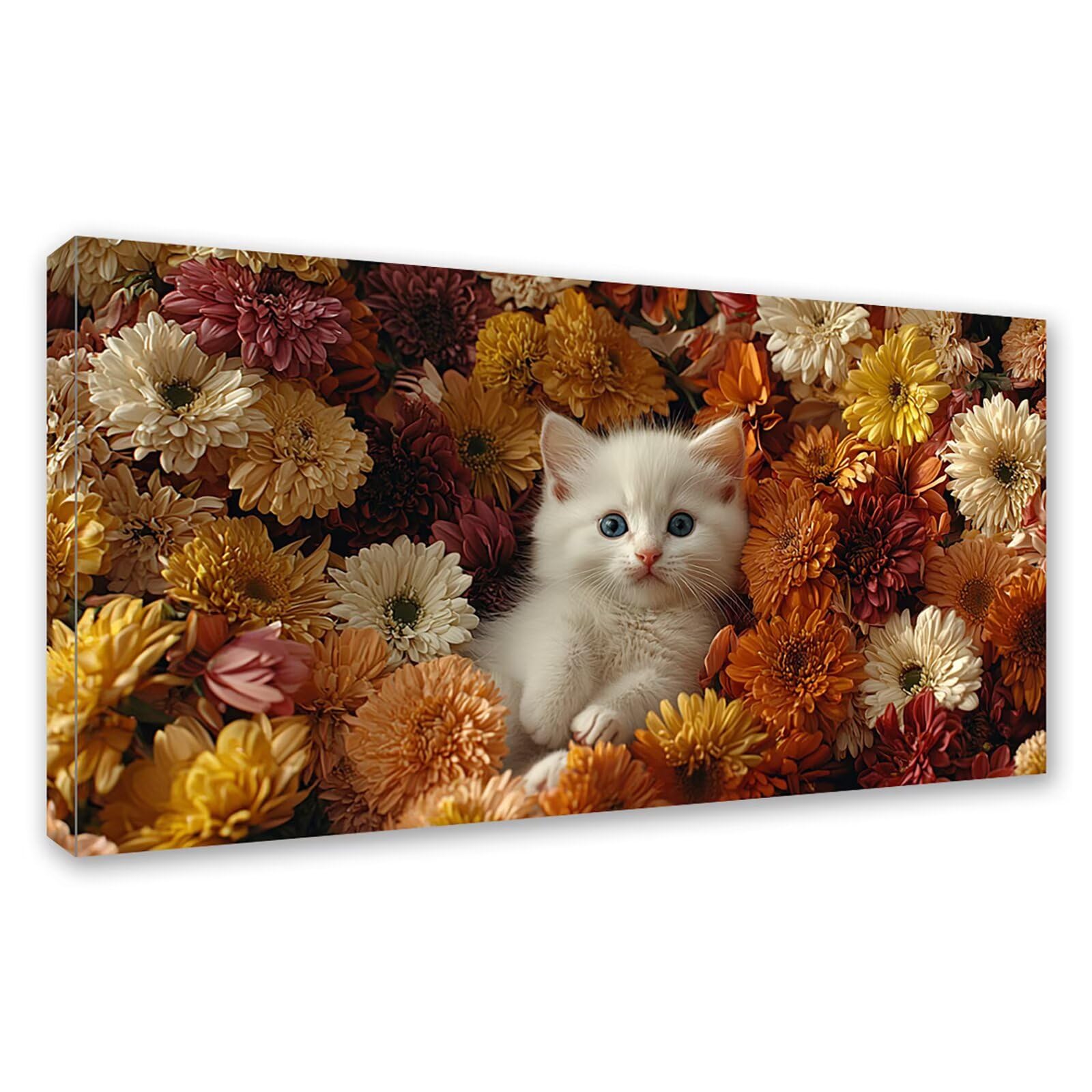 Diamond Painting Grande 200x100cm Gato Diamond Painting Adultos, DIY Flor Pintura de Diamante Manualidades Adultos, 5D Cuadrado Rhinestone Bordado Punto de Cruz para Home Decoration Regalo 0J-405