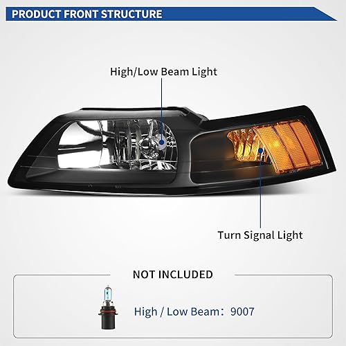 Miniatura 115 de oEdRo Faros delanteros compatibles con Ford F150 / 06-08 Lincoln Mark LT Pickup 2004, 2005, 2006, 2007, 2008, Ford F150 / 06-08 Lincoln Mark LT OE