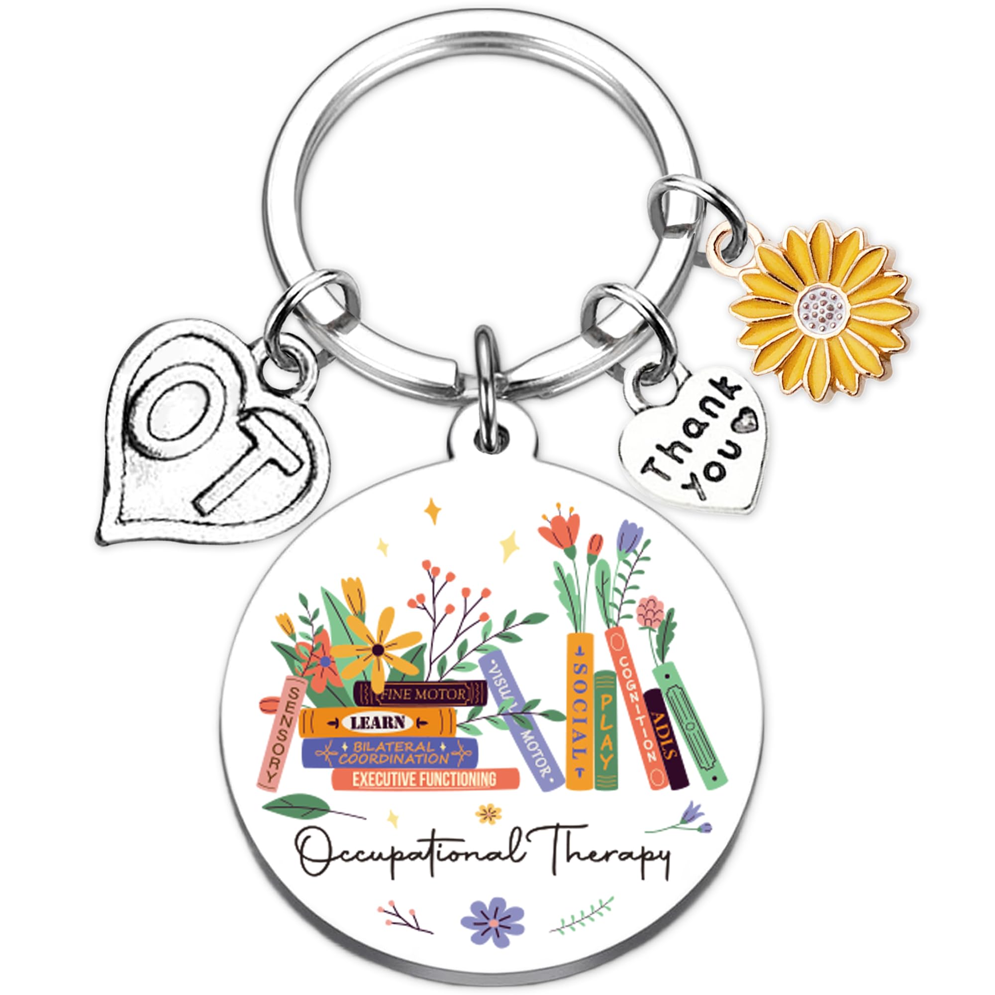 Occupational Therapy Gifts Therapist Keychain - Thank You OT Gift for Retirement, Birthday Christmas and New Year