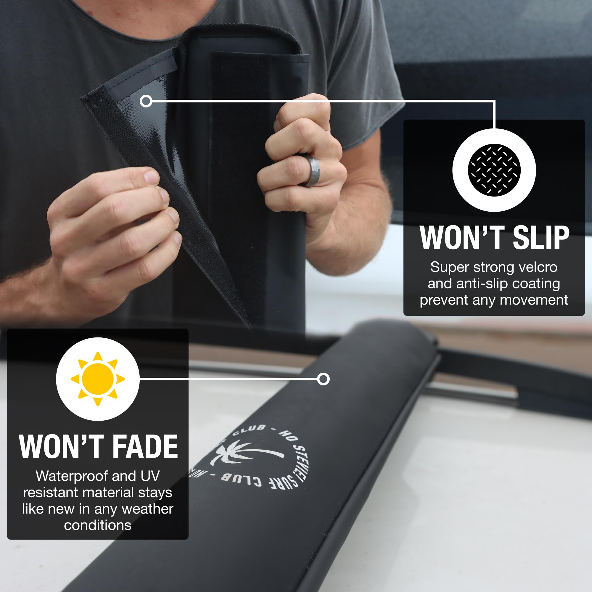 ○o。.SURF.。o○ ボーンカービング2点おまとめsw72.sw97 Ho Stevie! Surfboard/SUP Aero Roof Rack Pads (Set of 2 Pads, 28