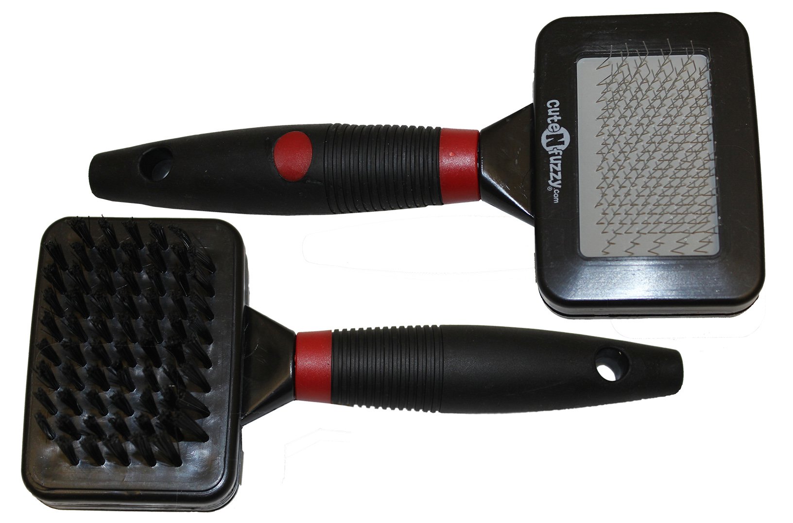 Combo de Doble Cara Mascota Slicker Brush, Negro
