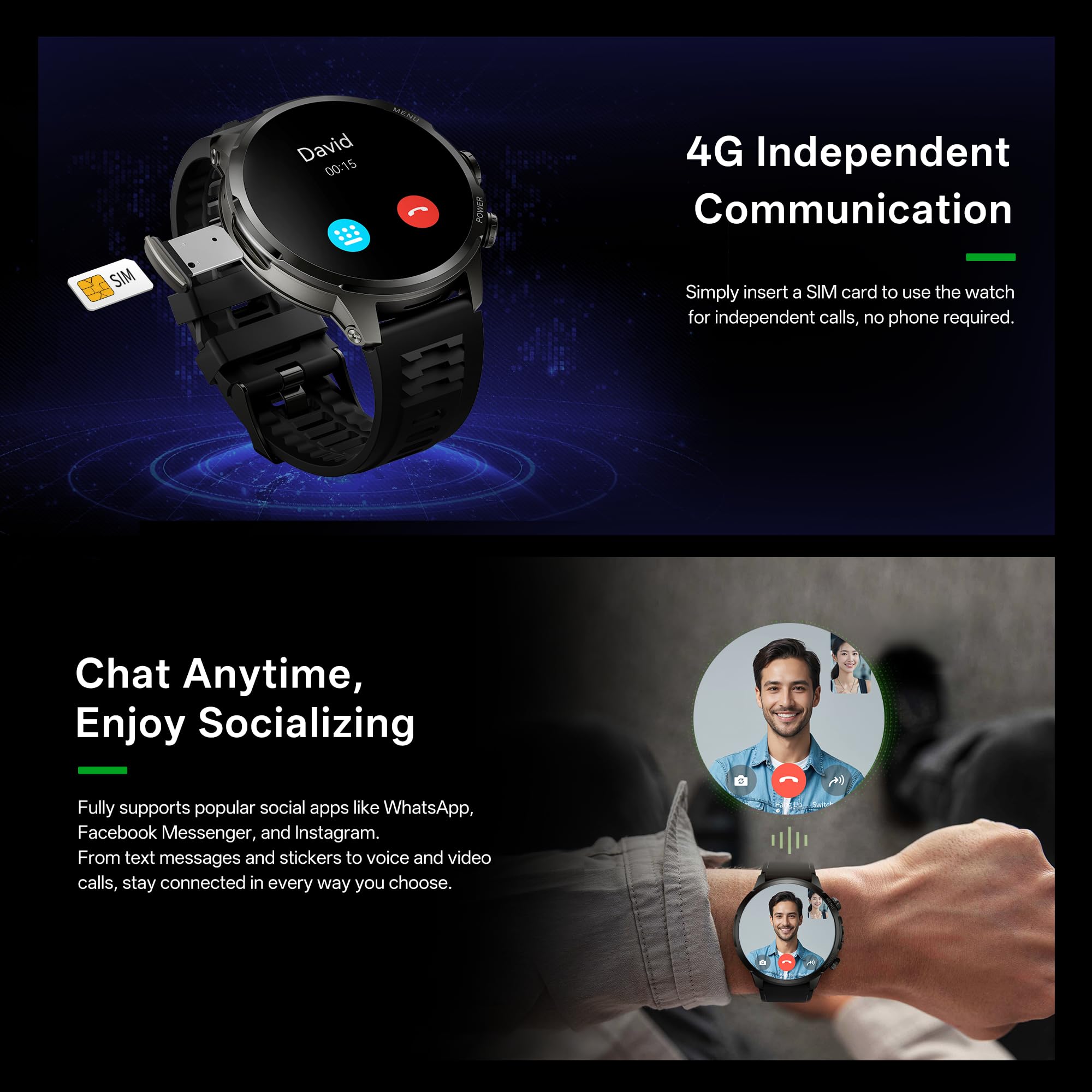 Amazon.com: Black Shark Watch X Pro Smartwatch, 4G Android Watch 
