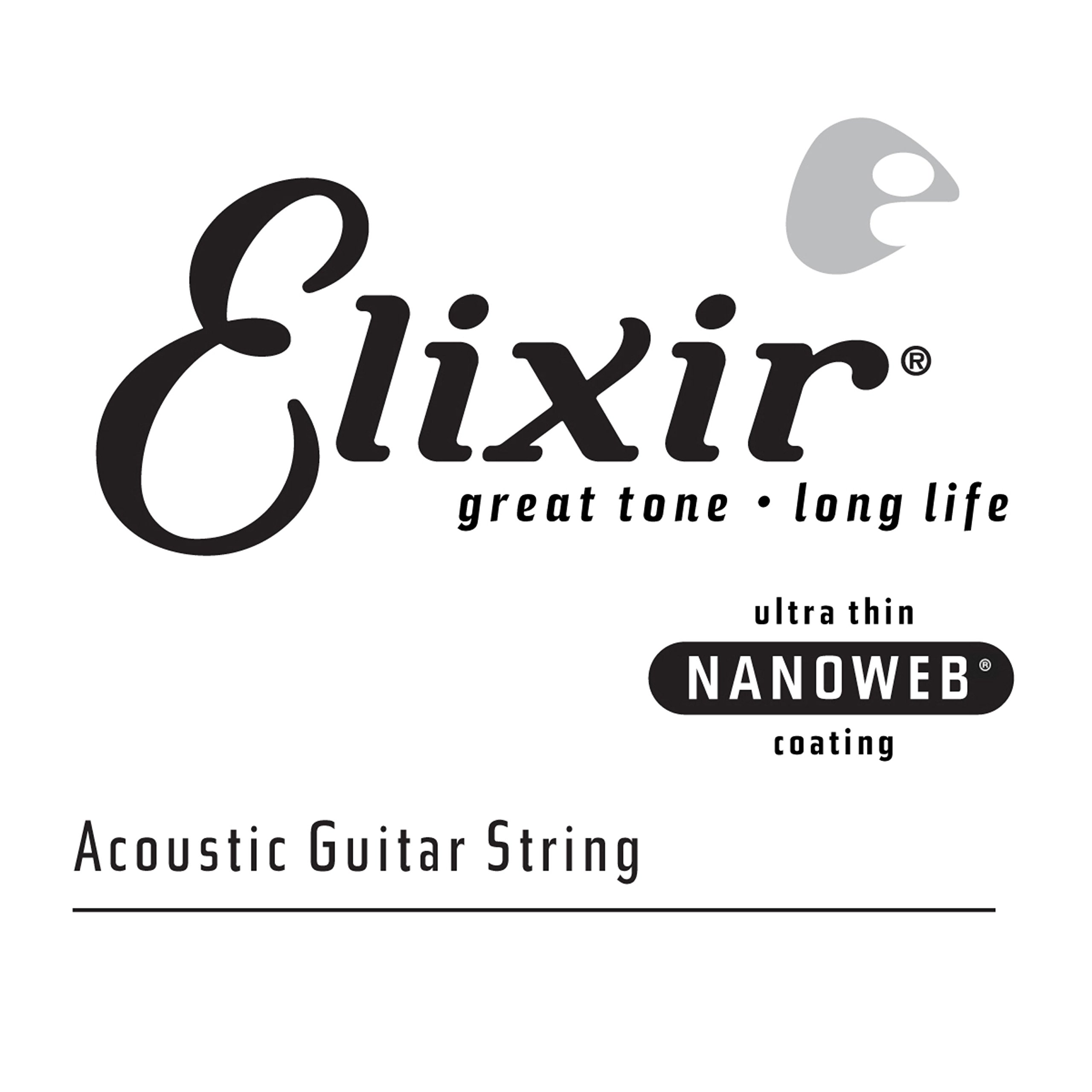 Elixir Strings 14152 Acoustic Phosphor Bronze Guitar Strings Nanoweb Coating (.052)