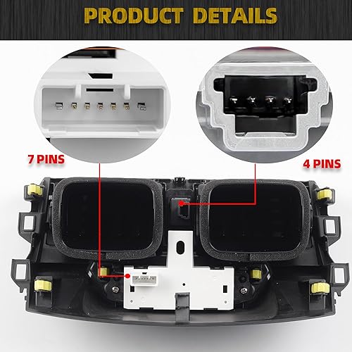 Miniatura 3 de Dasbecan Panel de ventilación de aire con salida de AC para tablero central con reloj compatible con Toyota Corolla 2008, 2009, 2010, 2012, 2013,