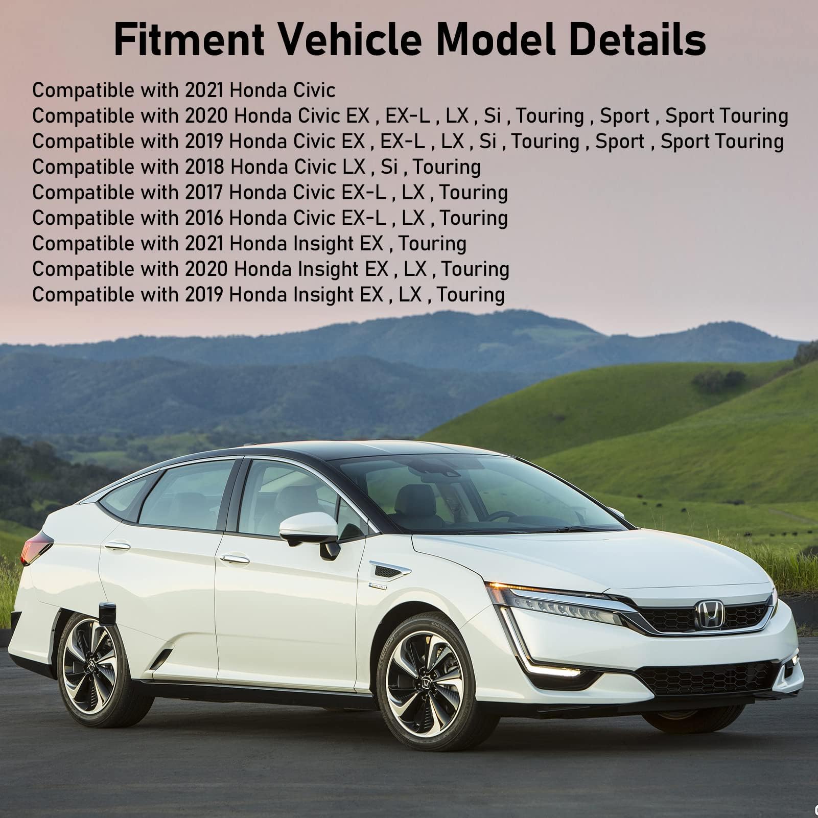 Amazon.com: Moonlinks Compatible with 2016-2021 Honda Civic Side