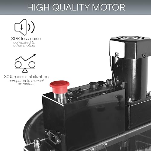Miniatura 13 de VIVO Extractor eléctrico de miel con 3 marcos, equipo de procesamiento de miel de acero inoxidable de grado alimenticio, girador de tambor de panal