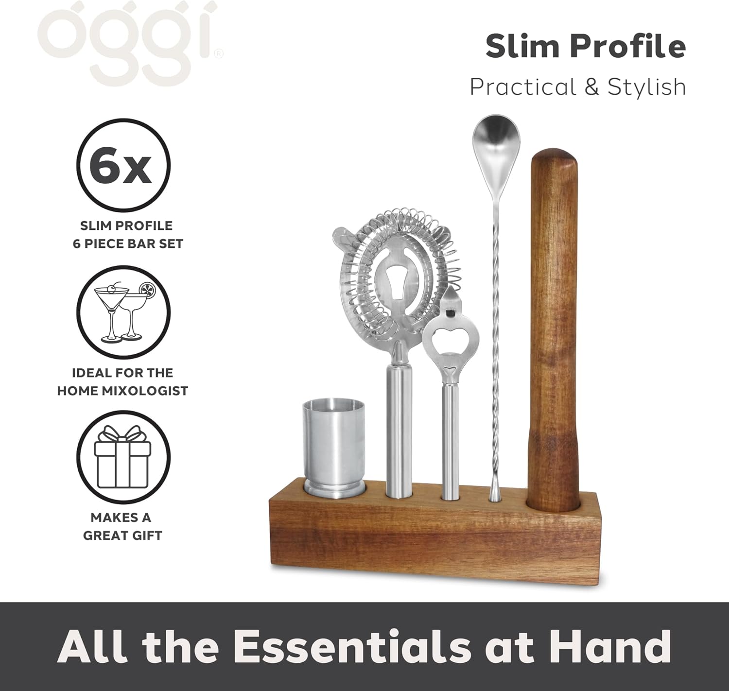カクテルセット・バーセットのおすすめ人気ランキング【2026年2月】 | マイベスト OGGI スリムバーテンダーキット 6点セット - 理想的なバーカートアクセサリー、ホームバーの装飾とアクセサリー、バーテンダーキッ
