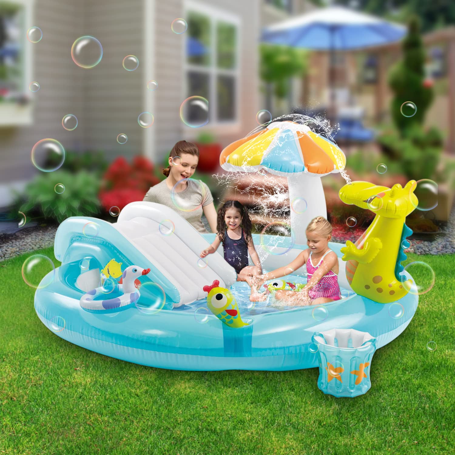 Buy Inflatable Play Center Pool with Ice Bucket 67"*79"*33" Pool Toys