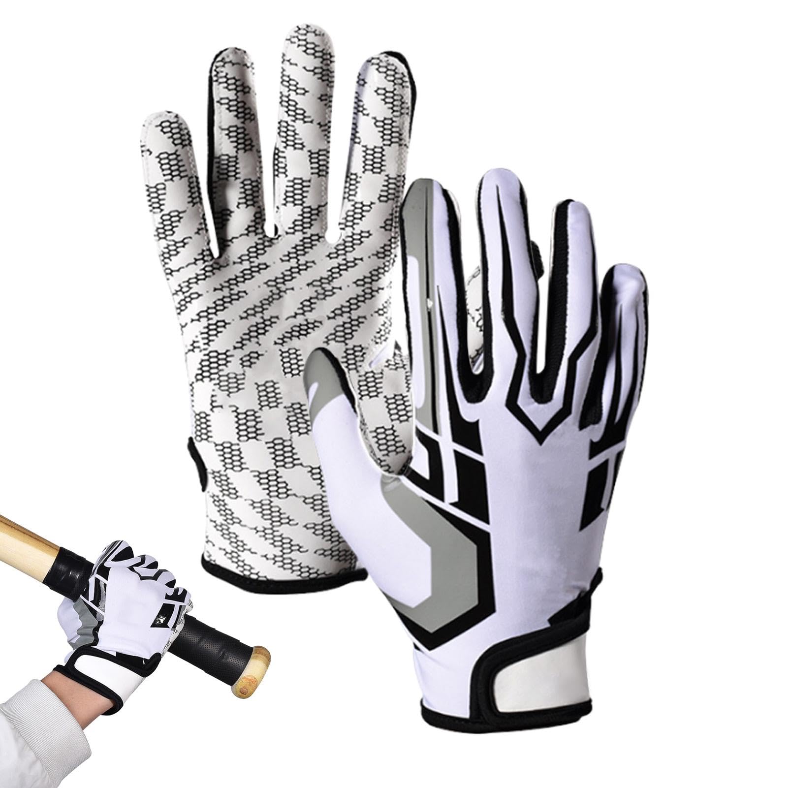 Fulenyi Gants de frappe pour baseball – Gants de protection antidérapants | Gants respirants, paume super adhérente, gants de jeu de baseball pour adultes, hommes et femmes