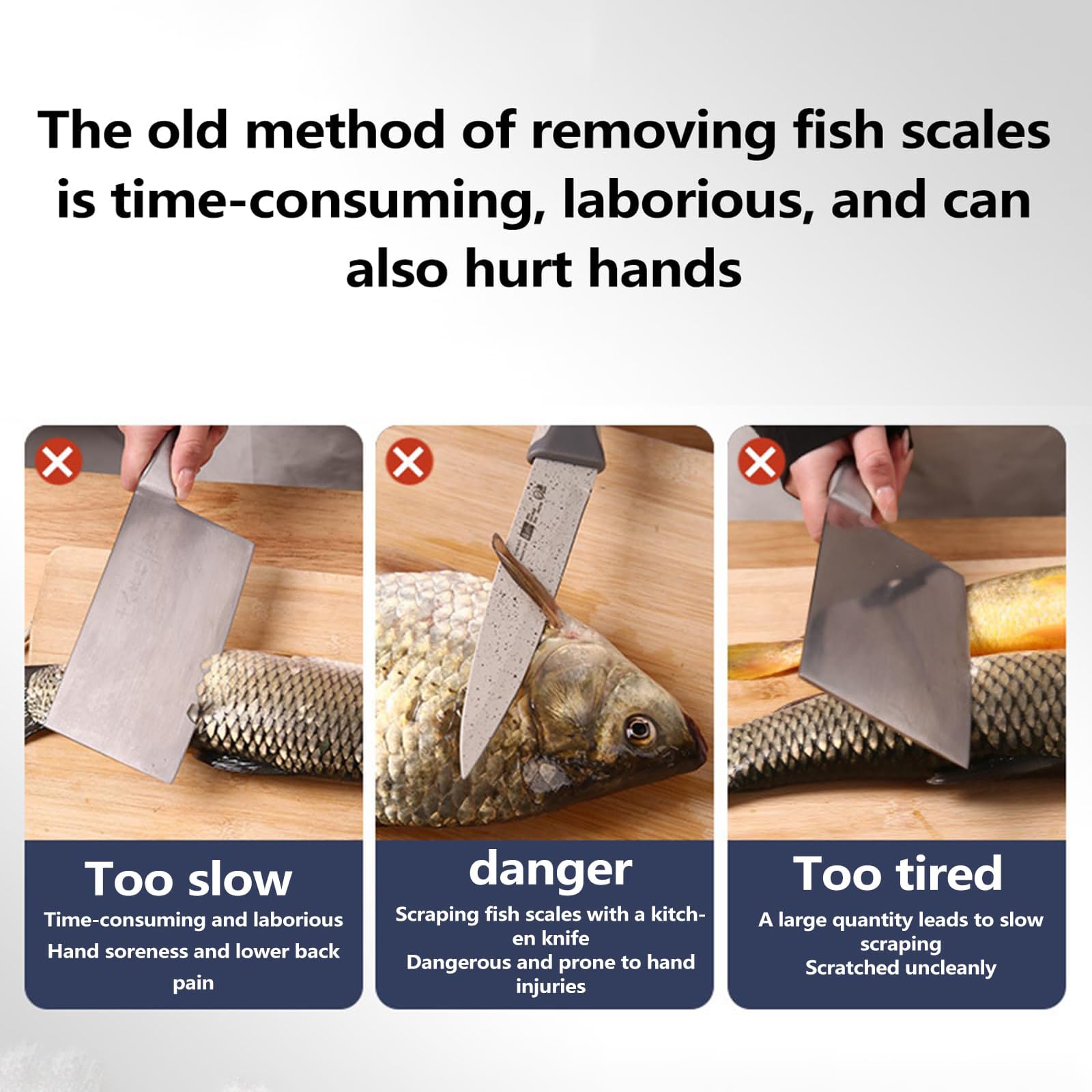 Descamador de Pescado eléctrico, Impermeable y Aislante, con Potente Cuchilla de Acero Inoxidable, Limpieza automática para Uso doméstico y en restaurantes.