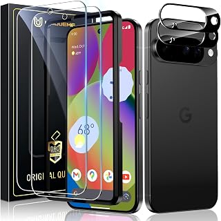 2 Pack for Google Pixel 10 Screen Protector + 2 Pack Camera Lens Protector - [Fingerprint Compatible] 9H Hardness Tempered Glass Screen Protector for Pixel 10【Not for Pixel 10 Pro/10 Pro XL】