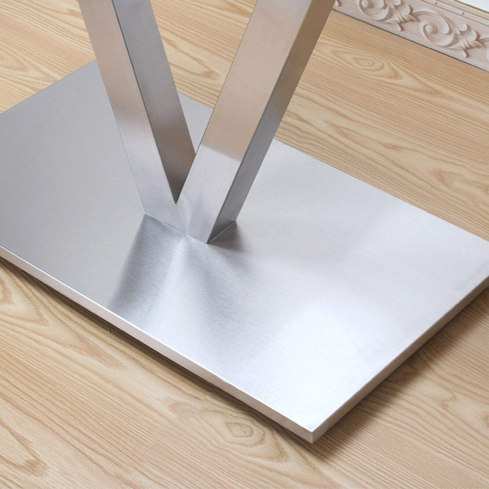 Estructura de 70 cm Con Doble Pie de Acero Inoxidable - Base para Mesa de Bistró Gourmet (Sin Tablero)