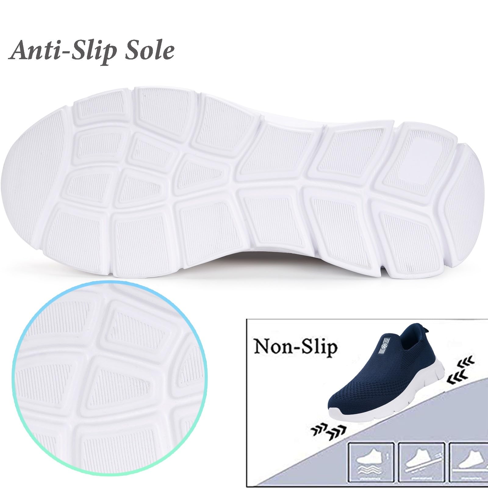 ZUSERIS Sneaker da Donna Uomo Slip in Scarpe da Camminata Ginnastica Corsa Sportive Passeggio Knit Comodo 36-46