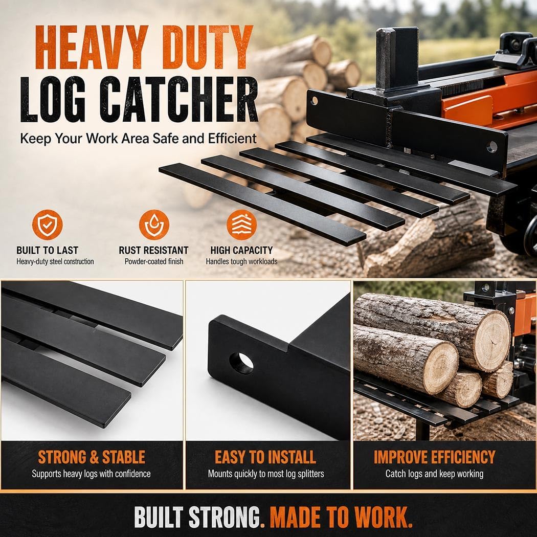 Heavy Duty Log Catcher for Log Splitter 11" Hole Center Log CradleHolder