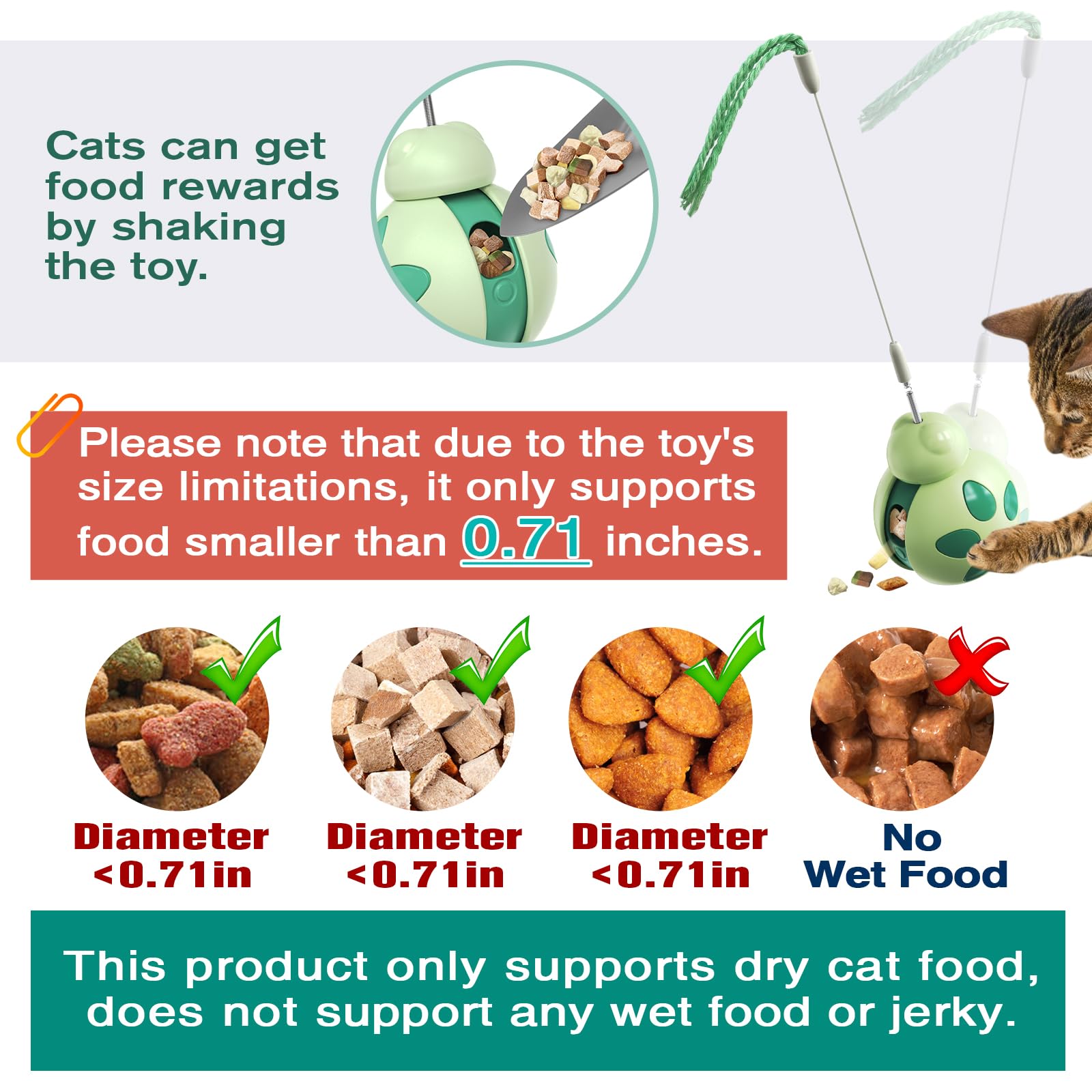CYBERNOVA Interactive Cat Toy With spring-loaded Teaser Wand - Image 4