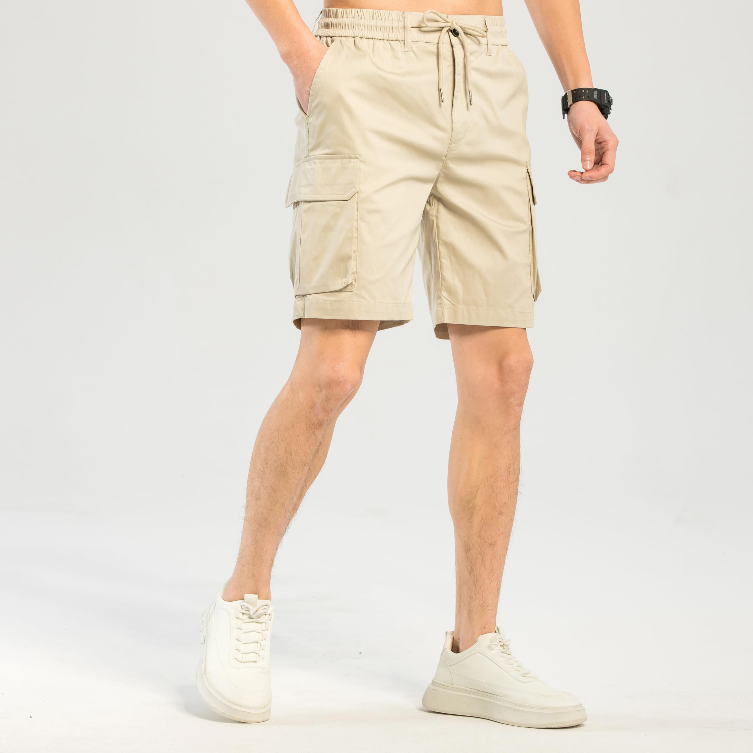 TONY BACKER Shorts Cargo Uomo Bermuda Pantaloncini Estivo 70% Cotone Leggero 2222