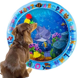 Cat Water Mat Toy Interactive Cooling Sensory | Dog Water Bed Sensory Toys for Puppy Kitten Indoor Outdoor Home Living Room Bedroom Balcony Summer